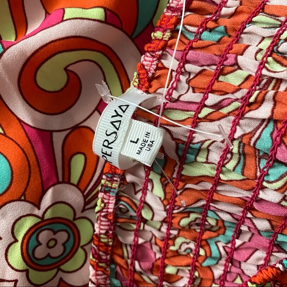 Groovy 70’s Floral Print Handkerchief Silky Halter Neck Crop Top - Picture 8 of 9